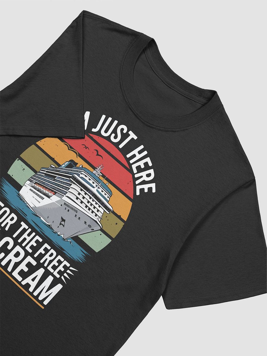 Funny Cruise Shirt | “I'm Just Here for the Free Ice Cream” T-Shirt | Vacation Tee product image (7)