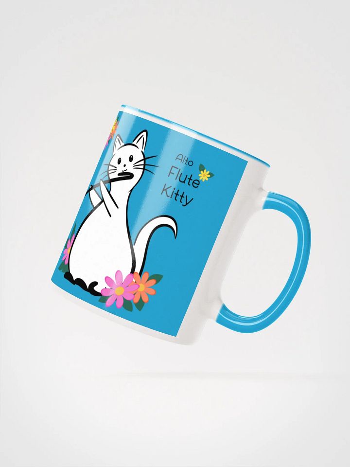 Flute Kitty Ceramic Mug - 11 0z - Alto Flute product image (2)