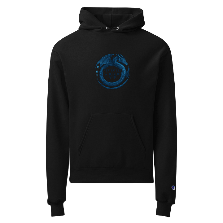🟦 Blue Dragon Hoodie – “Remember Who You Are” (Champion Edition) product image (1)