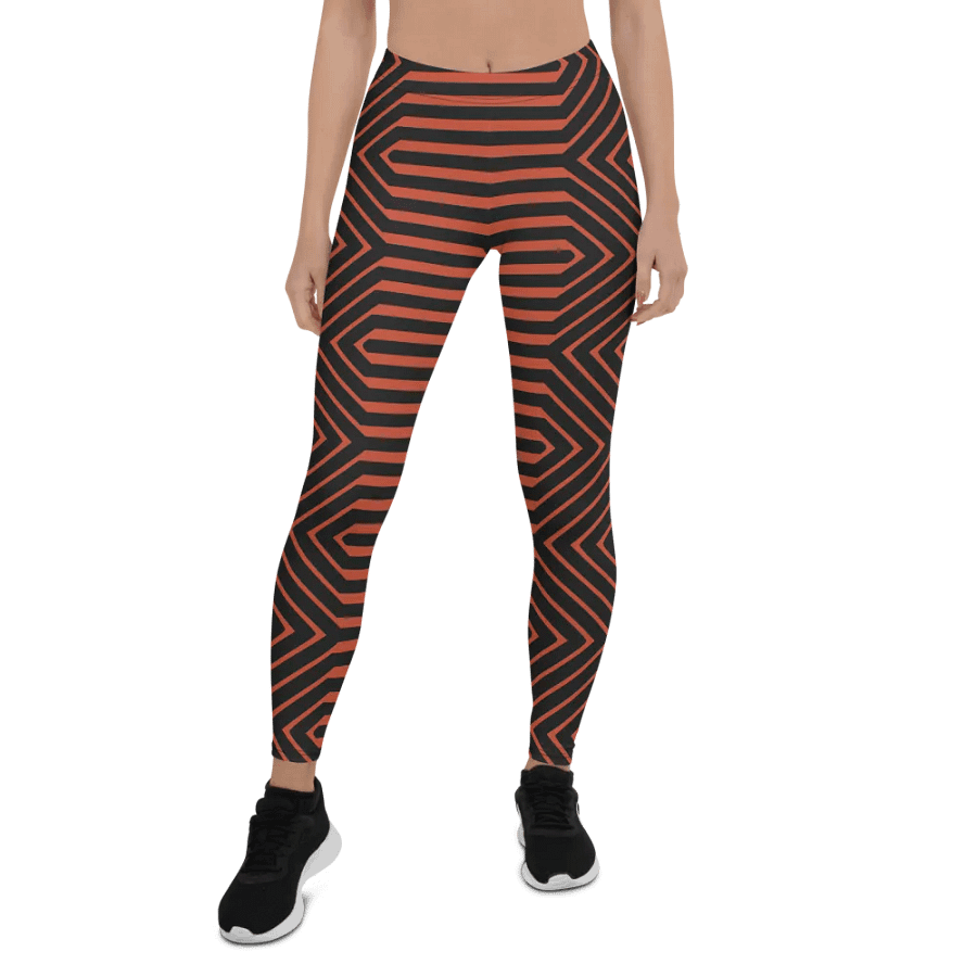 Leggings – Red and Black Seamless Modern Stylish Texture for a Bold & Trendy Look product image (1)