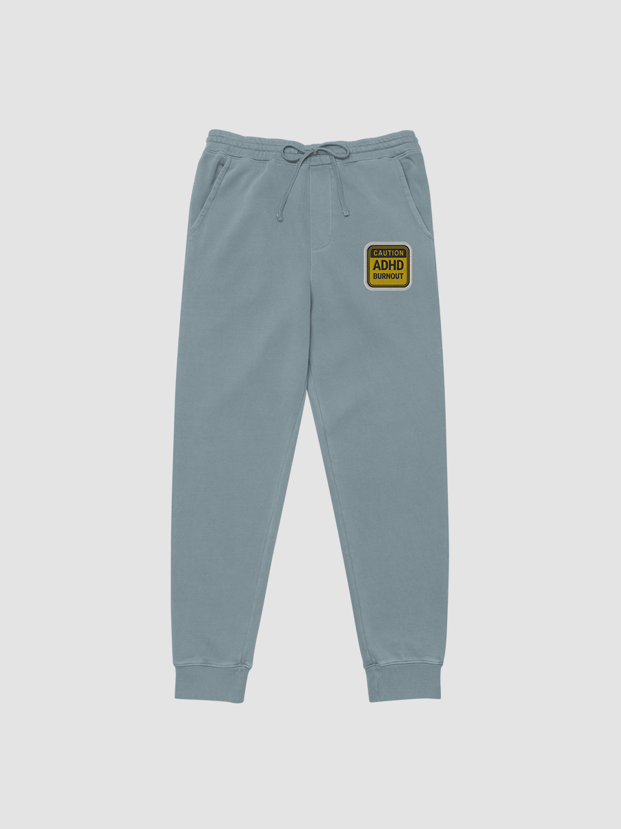 CAUTION: ADHD BURNOUT pigment-dyed sweatpants (bubble design) product image (3)