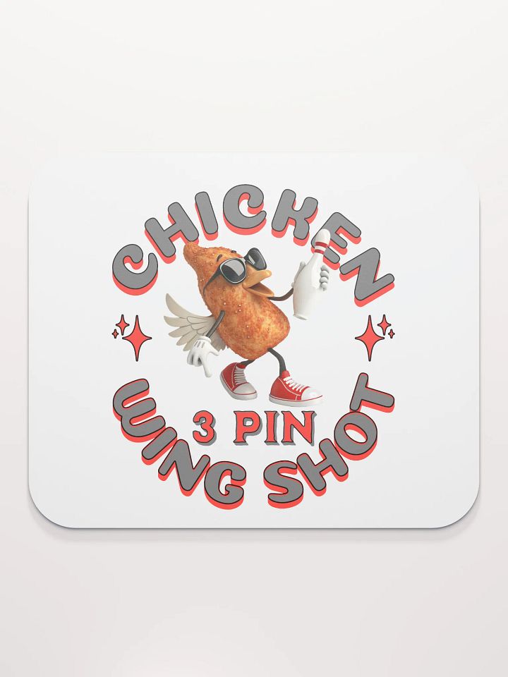 Chicken Wing Shot 3 Pin Bowling Mouse Pad product image (1)