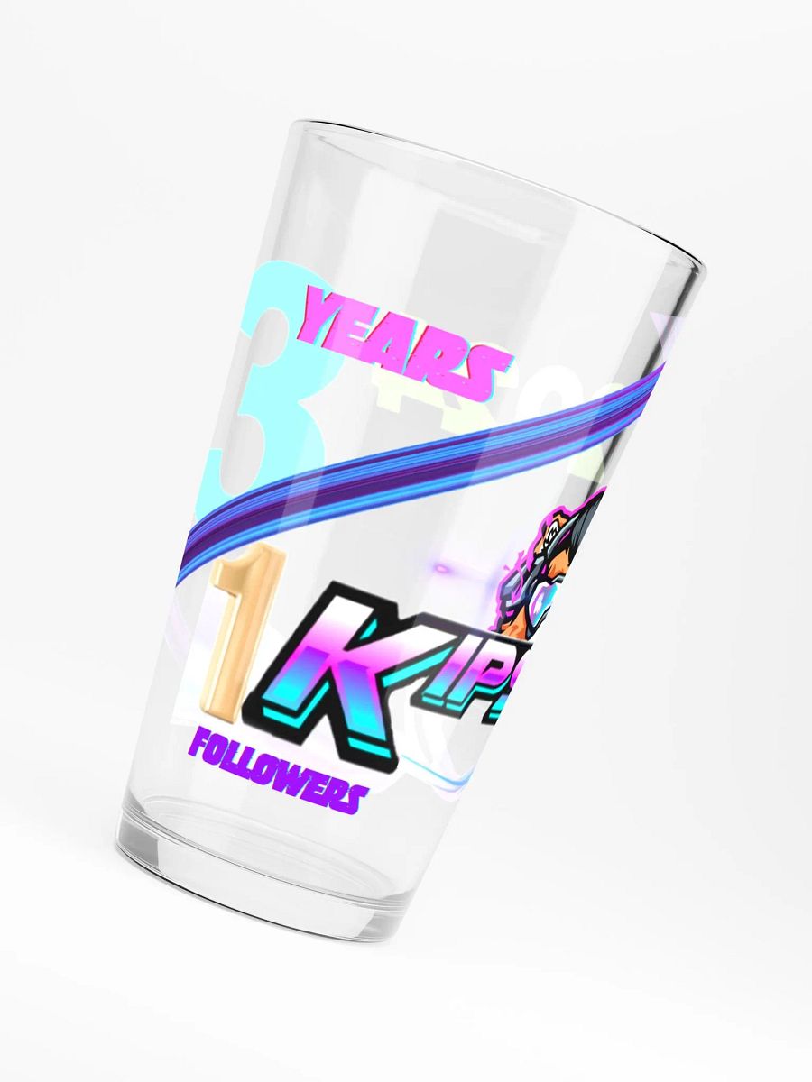 3 Years/1K Follower Commemorative Pint Glass product image (6)