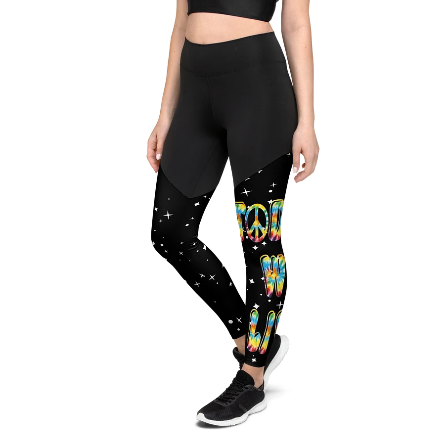 Peace sign sports leggings product image (1)
