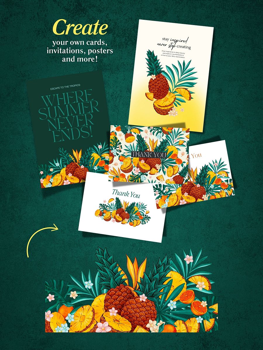 Tropical Pineapples Clipart product image (8)