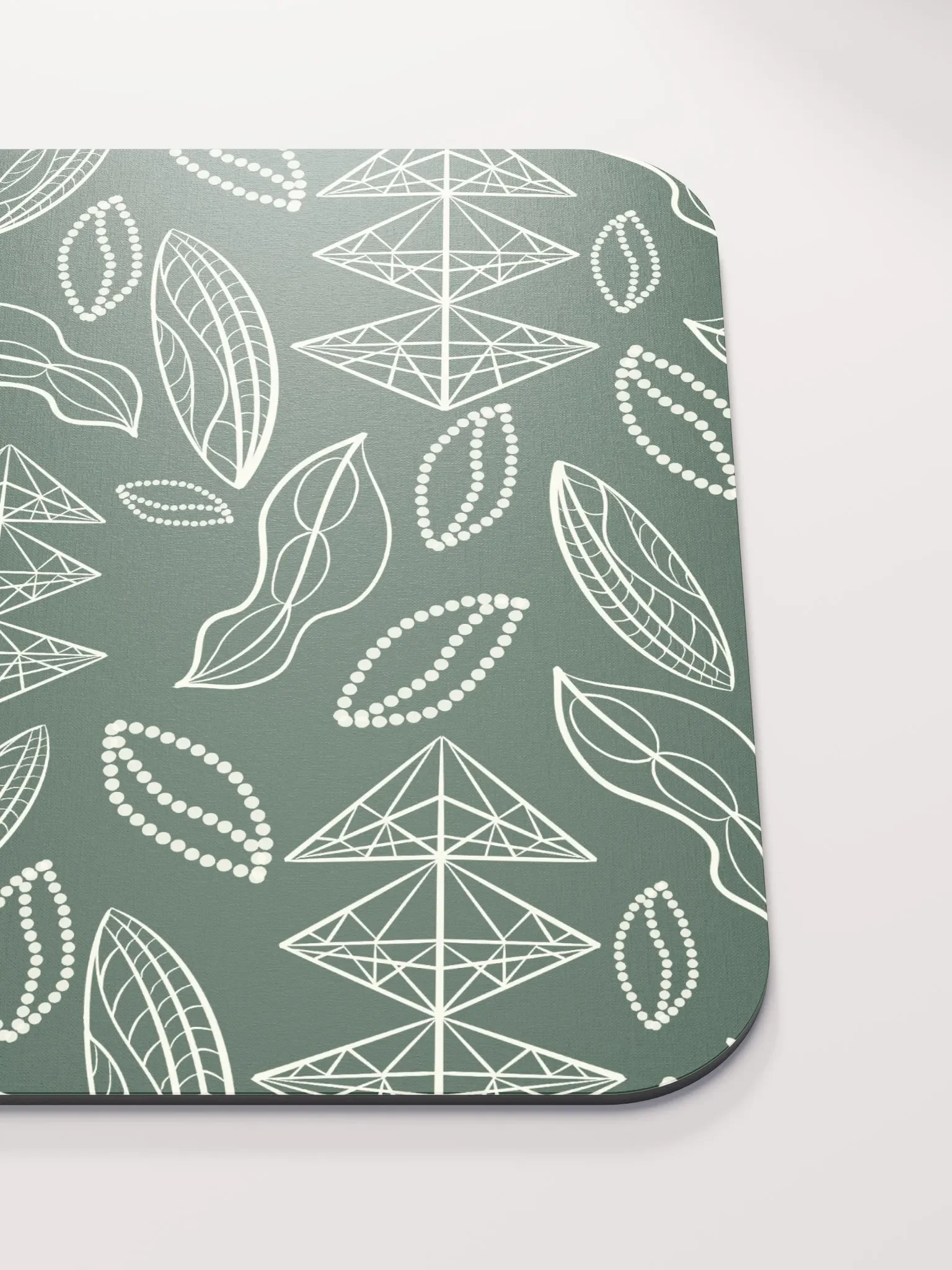 El Yunque Brew Bliss: Abstract Coffee Bean Tribal Mousepad product image (5)