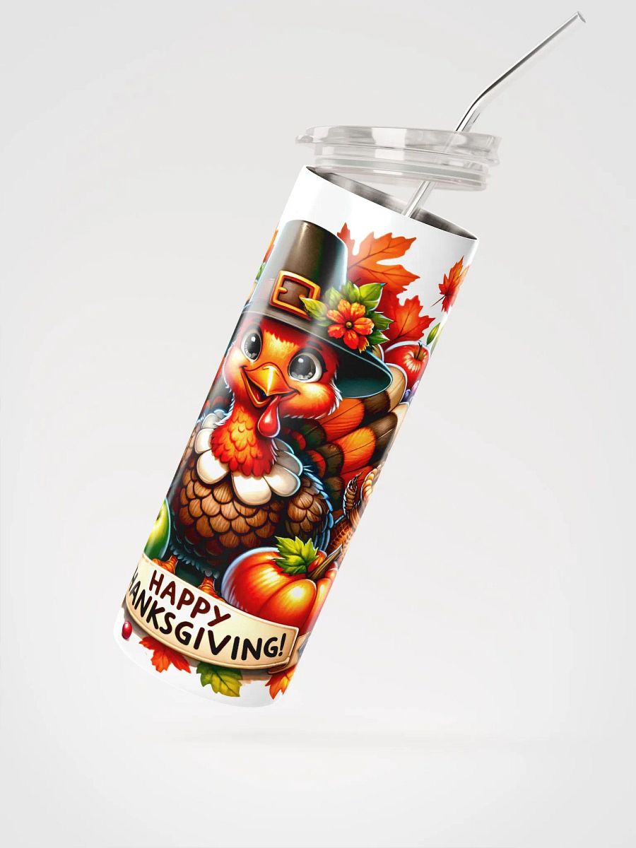 Happy Thanksgiving Turkey Festive Stainless Steel Tumbler product image (5)