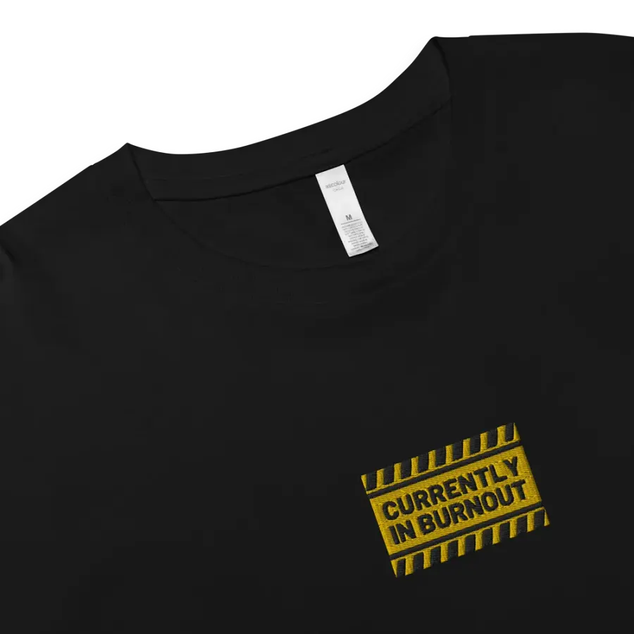 CURRENTLY IN BURNOUT (center) embroidered cotton cropped tee product image (3)