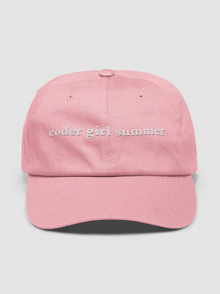 coder girl summer cap / hat - 100% cotton product image (1)
