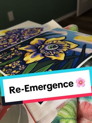Raise your hand if you just emerged from hibernarion 🙋‍♀️ don’t know how long I’ll make it this time, but good to see you while I’m here! New prints available at my Fourthwall link in bio!! #fyp #illustration #chronicillness #chronicillnessawareness #chronicfatigue #ms #flowers #arttok #weirdart #surrealism #whimsical #fairycore #colorful #artprints #artislife #artisttok #smallbusiness  