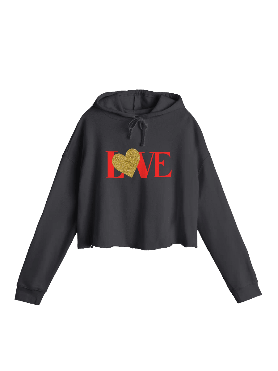 Love in Red Letters with Gold Heart Crop Tee product image (2)