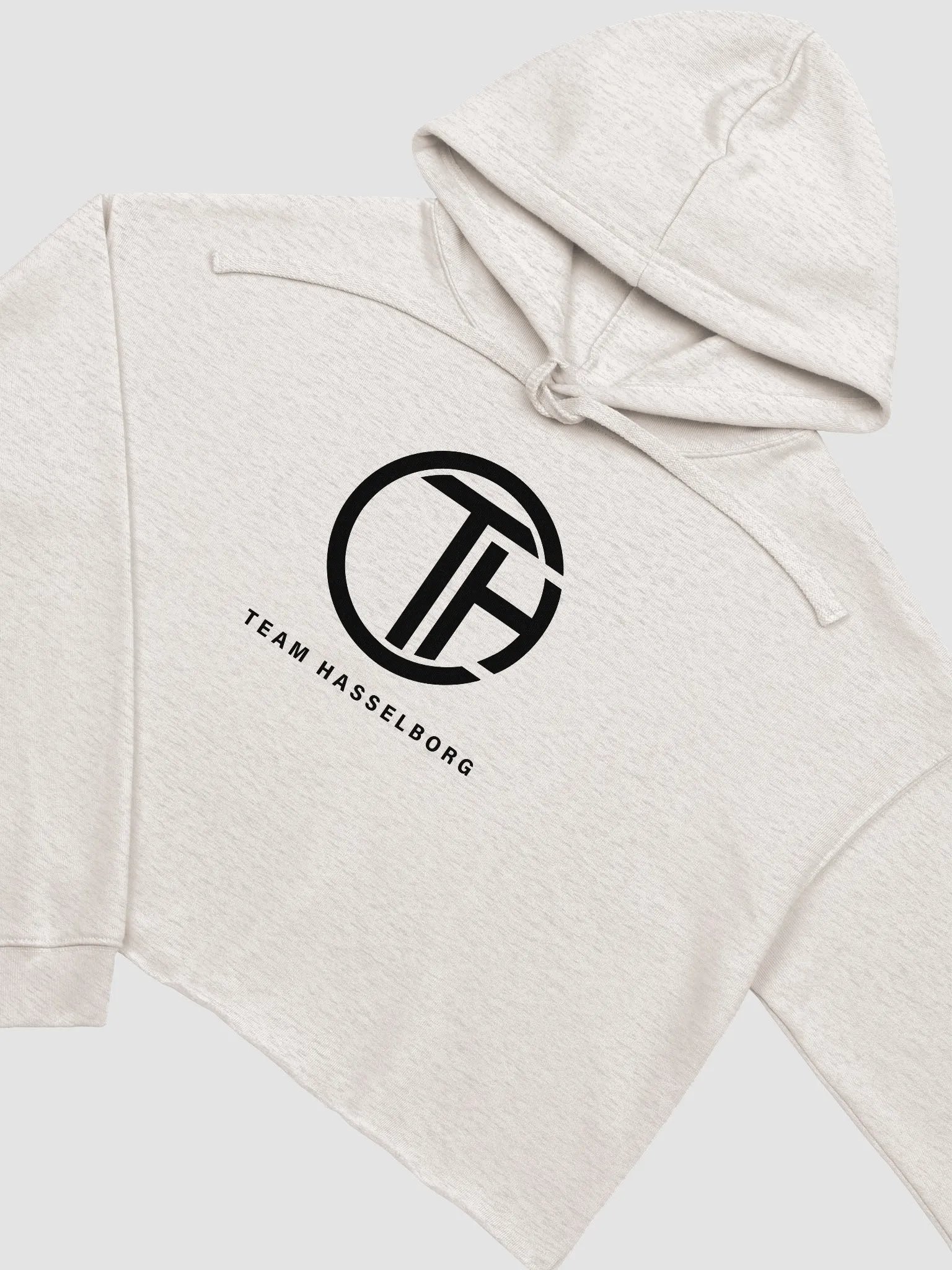 Hasselborg Logo Cropped Hoodie - Heather Dust product image (3)