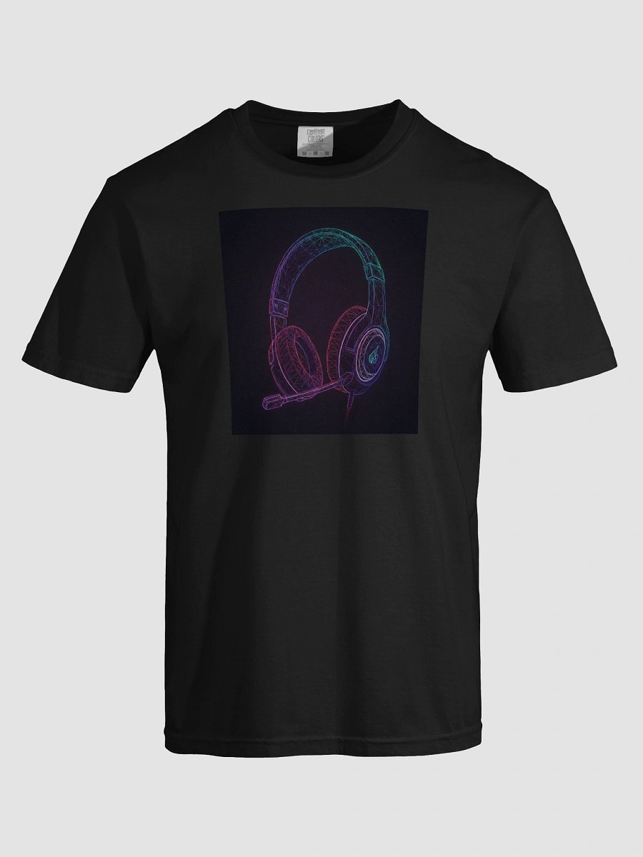 Neon Wireframe Headset Illustration T-Shirt product image (17)