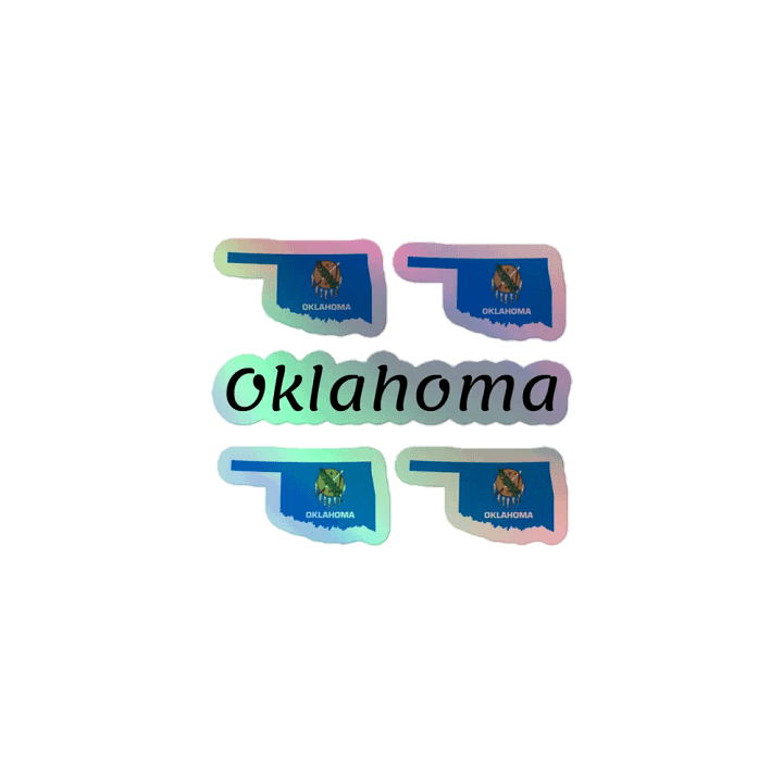 "Oklahoma" Holographic Sticker Sheet product image (2)