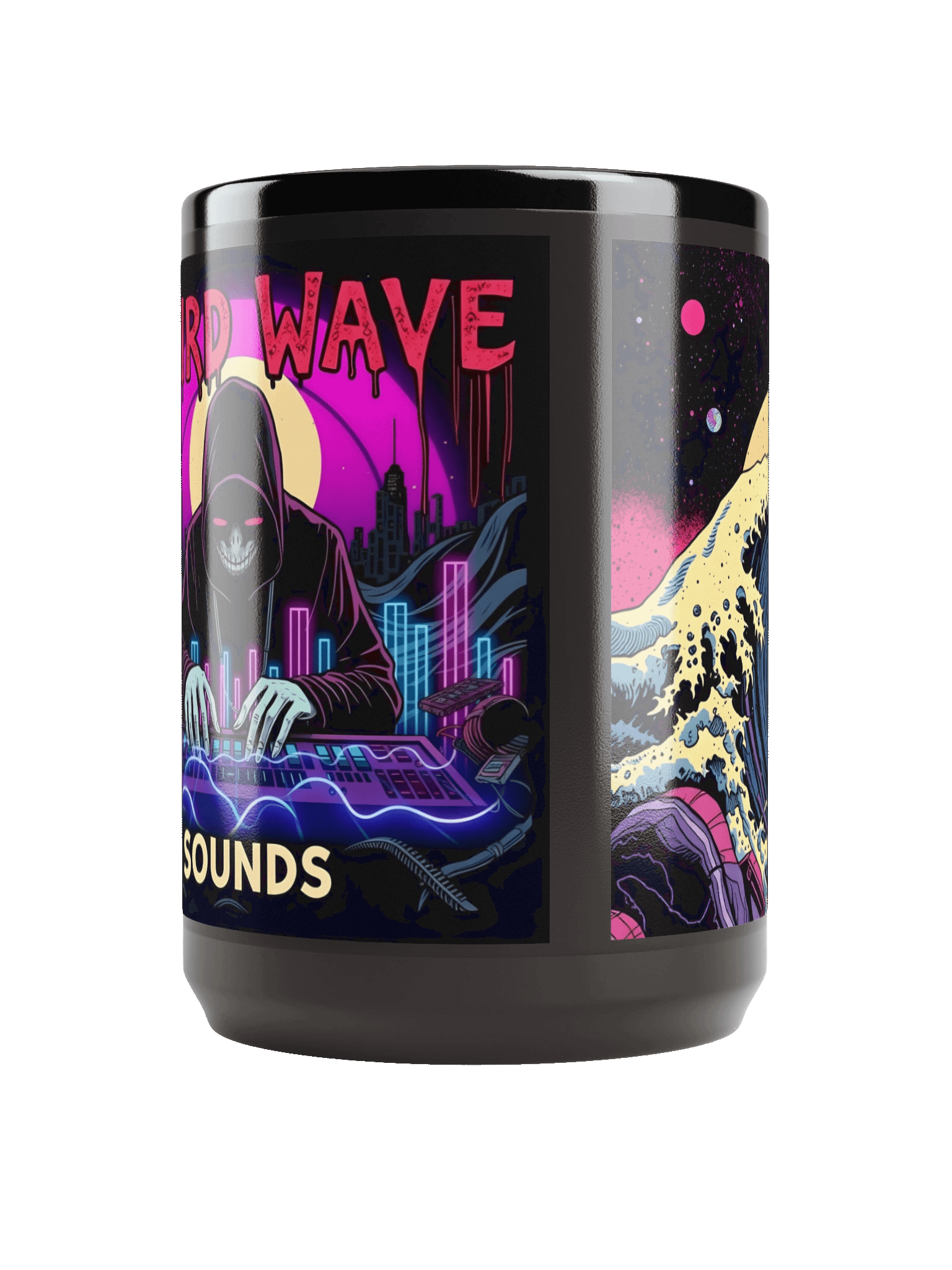 Weird Wave Sounds Duality Mug - 15 0z Black product image (5)