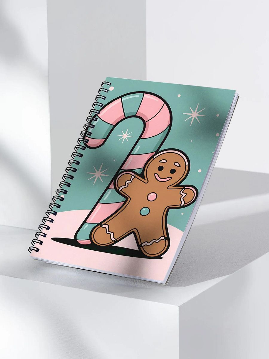 Festive Candy Cane & Gingerbread Holiday Collection Notebook product image (3)