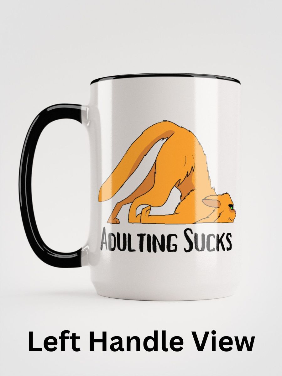 Adulting Sucks Humorous Cat Mug product image (4)