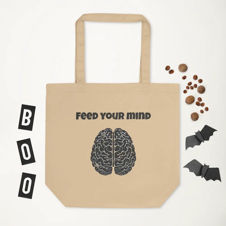 Eco-Friendly Feed Your Mind Tote Bag product image (6)