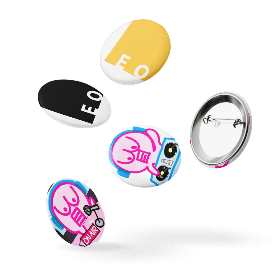 Larger Pin Buttons: 2 Logo and 3 Stamps for Membership product image (9)