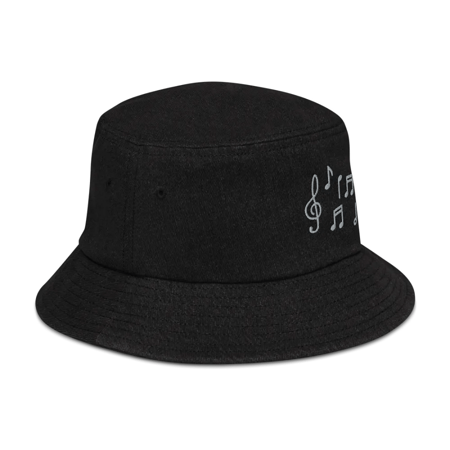 "Musical Notes" Embroidered Denim Bucket Hat product image (8)