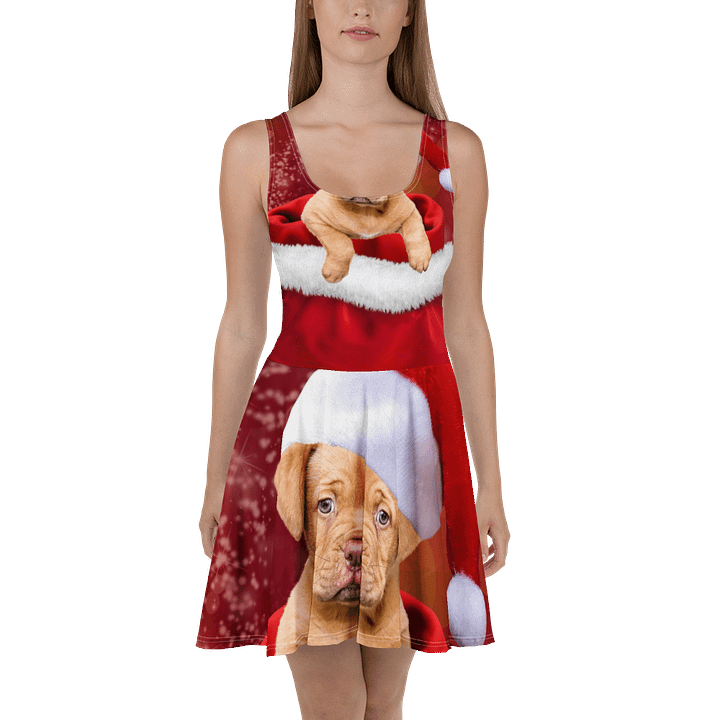 'It's Christmas' Santa Paws All-Over Skater Dress product image (2)