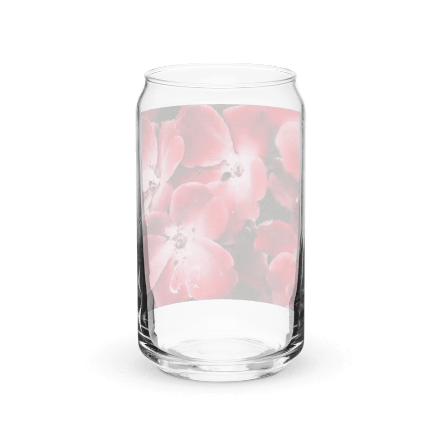 Bright Red Flowers Can Shaped Glass product image (38)