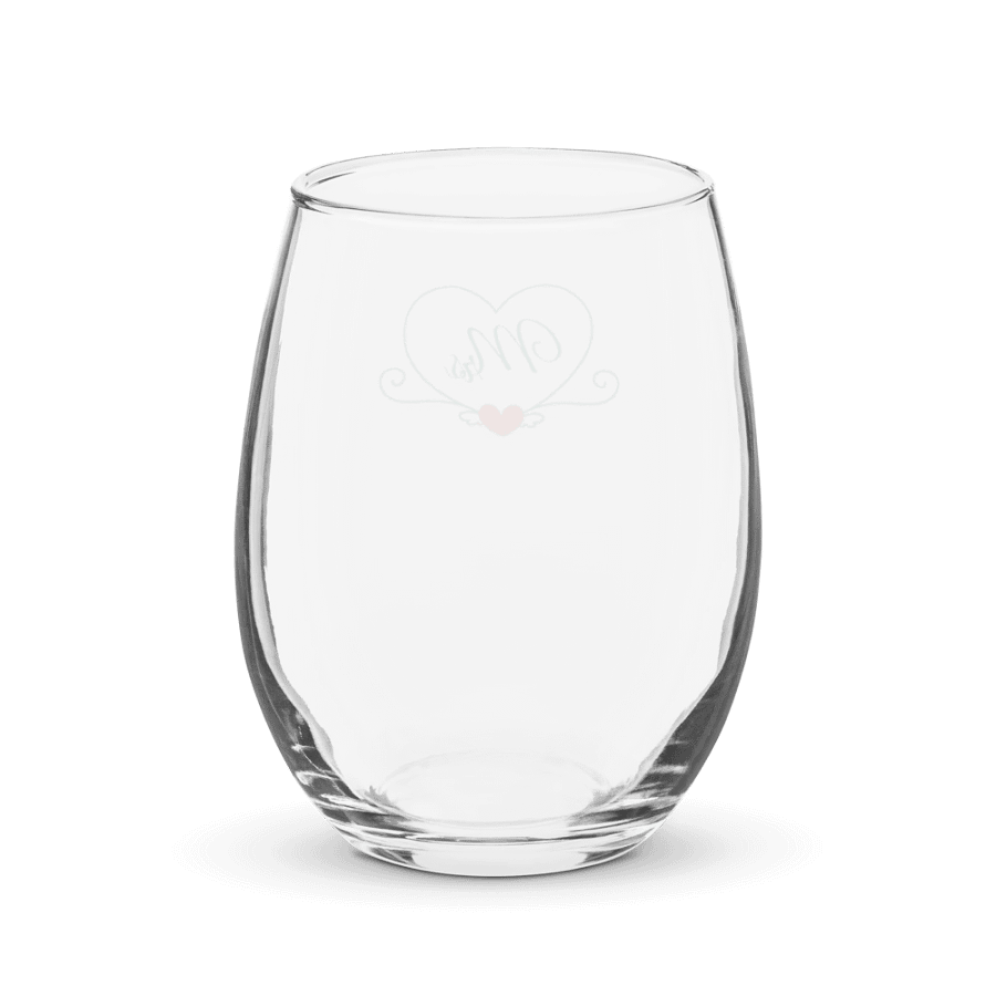 Elegant Mrs. Heart Stemless Wine Glass product image (2)