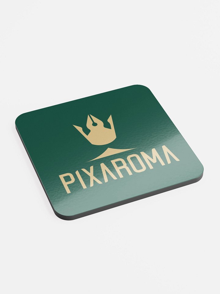 Pixaroma Crown Cork Coaster (Gold Logo - Green Edition) product image (2)