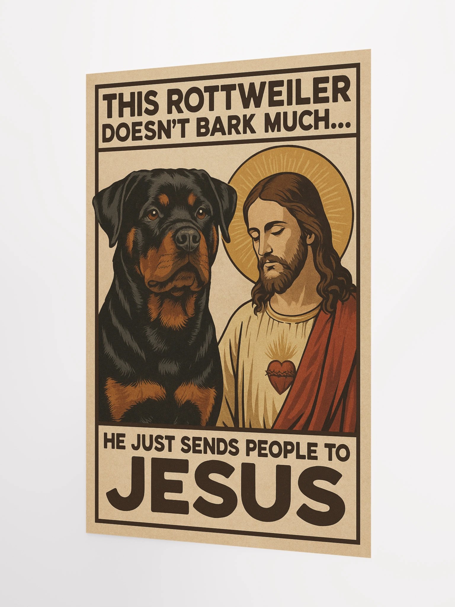 This Rottweiler Doesn’t Bark Much… He Just Sends People to Jesus. product image (9)