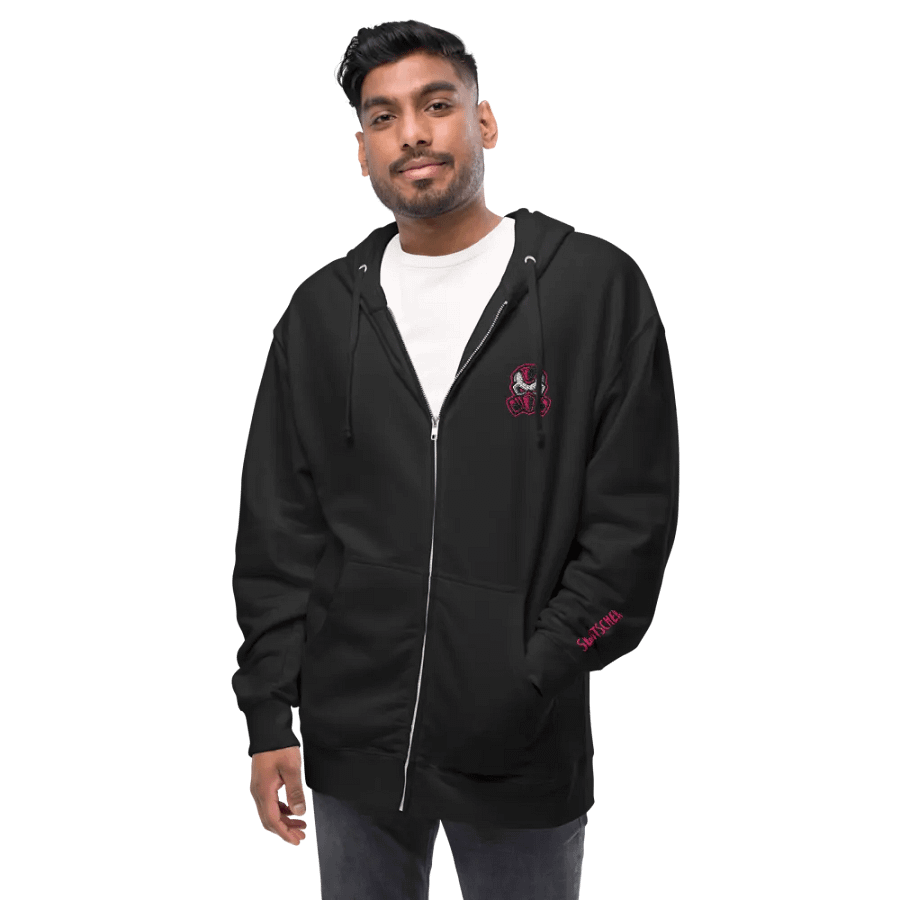 Sewitscher Pink Fleece Zip Up Hoodie product image (4)