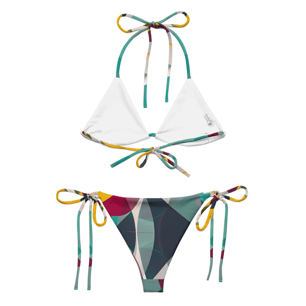 Abstract Lithographic Pattern Design String Bikini - V9 product image (5)