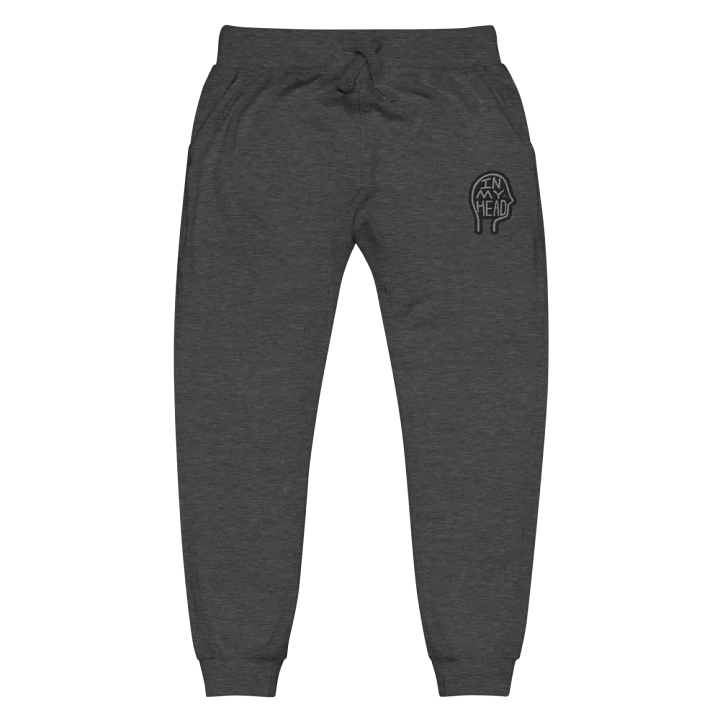 In My Head (smoke design) embroidered fleece joggers product image (2)