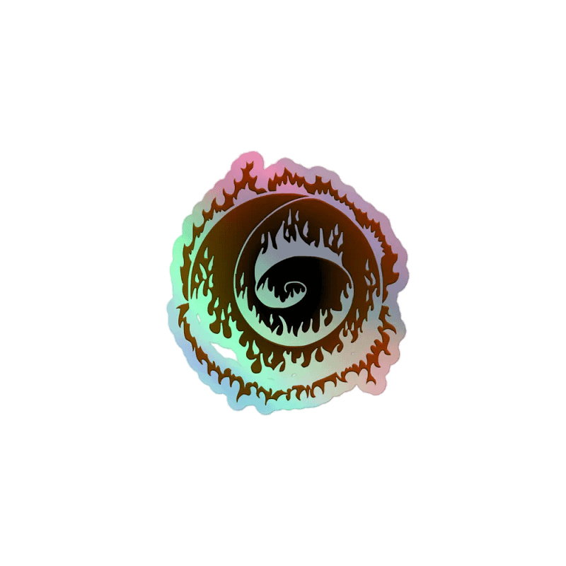 Inferno Spiral Holographic Sticker