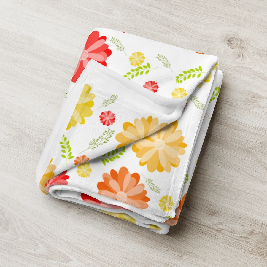 Orange Floral Blanket product image (7)