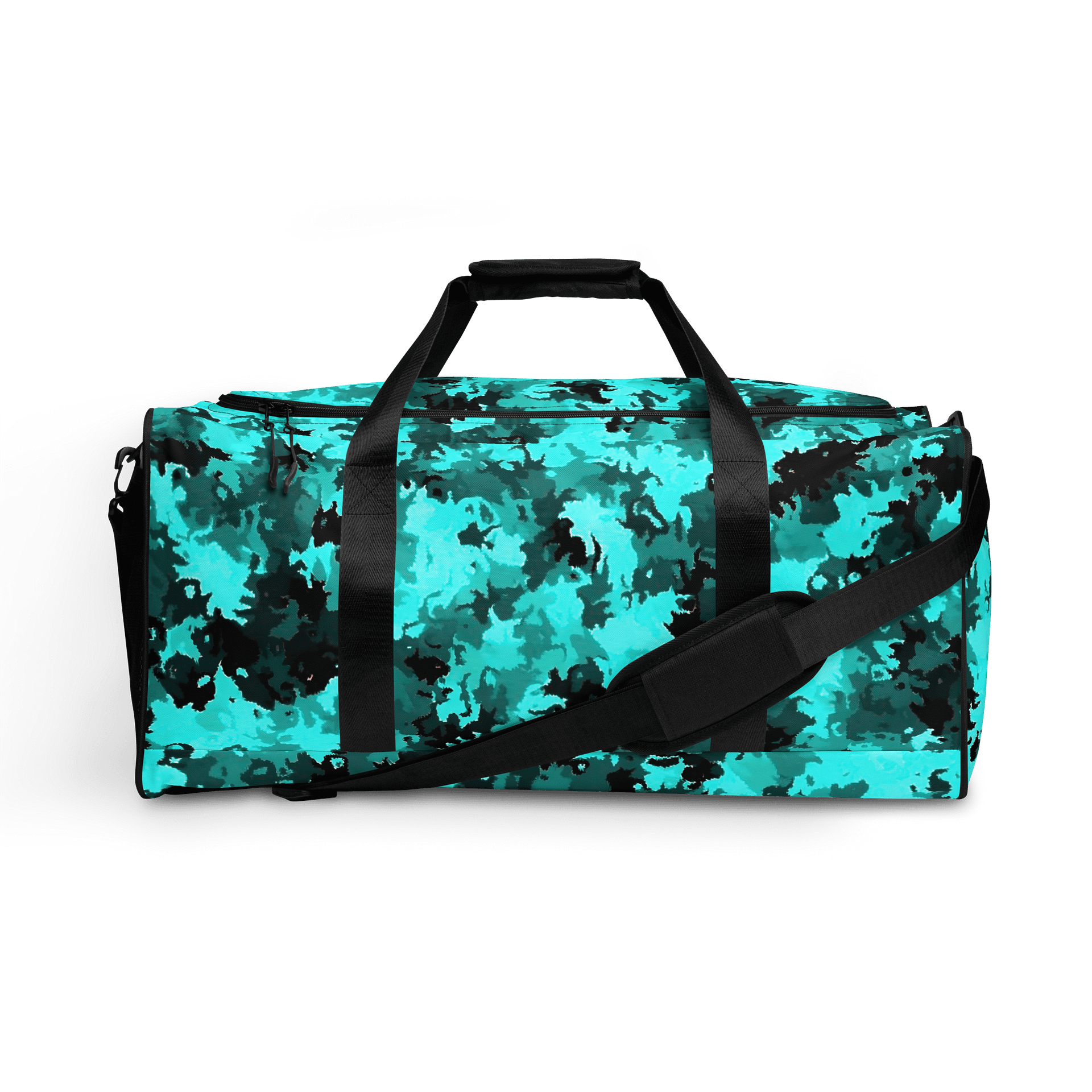 Turquoise Camo Dreams All-Over Duffle Bag product image (1)