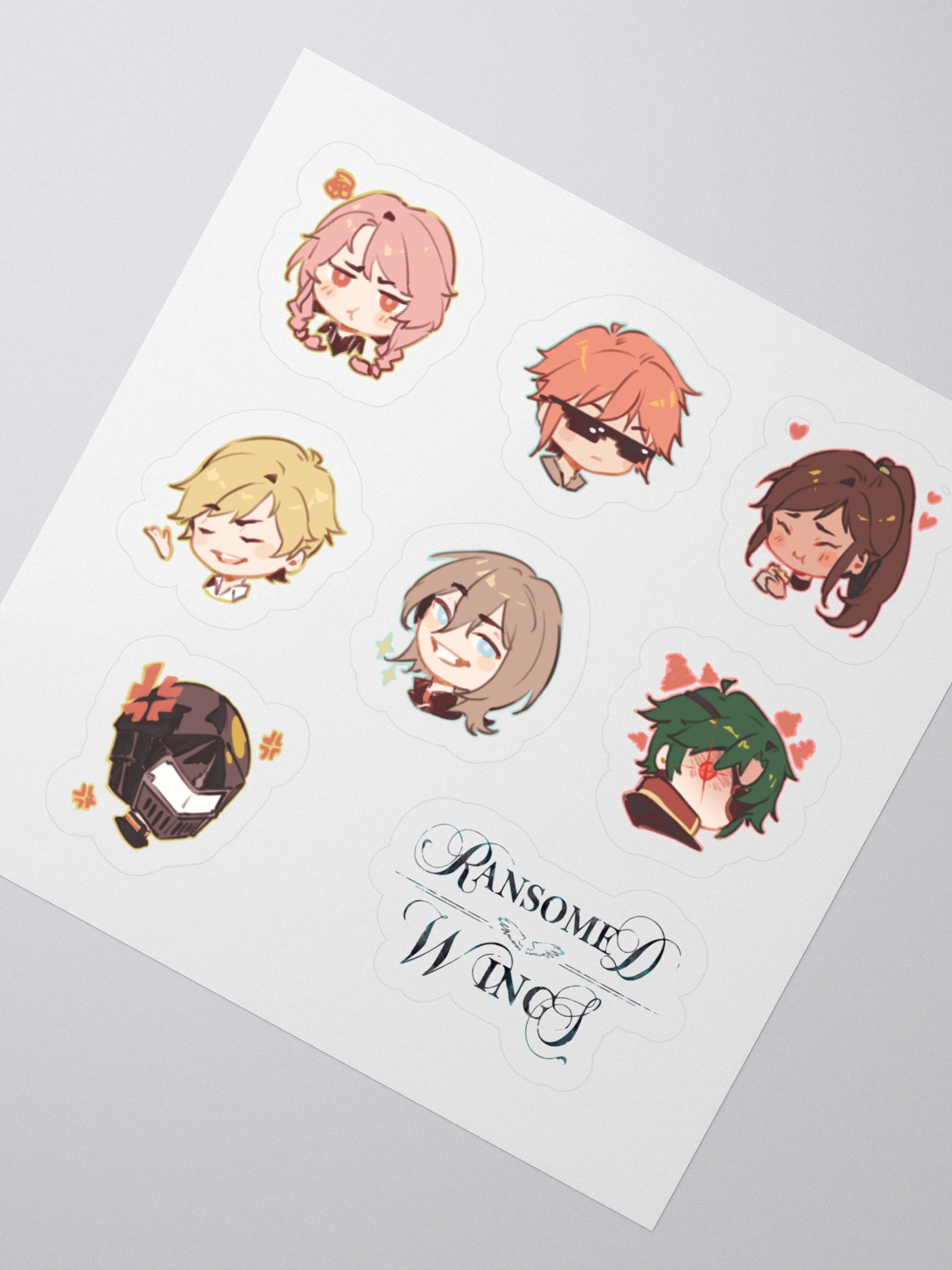 Ransomed Wings - Chibi Expressions Sticker Sheet 02 product image (2)