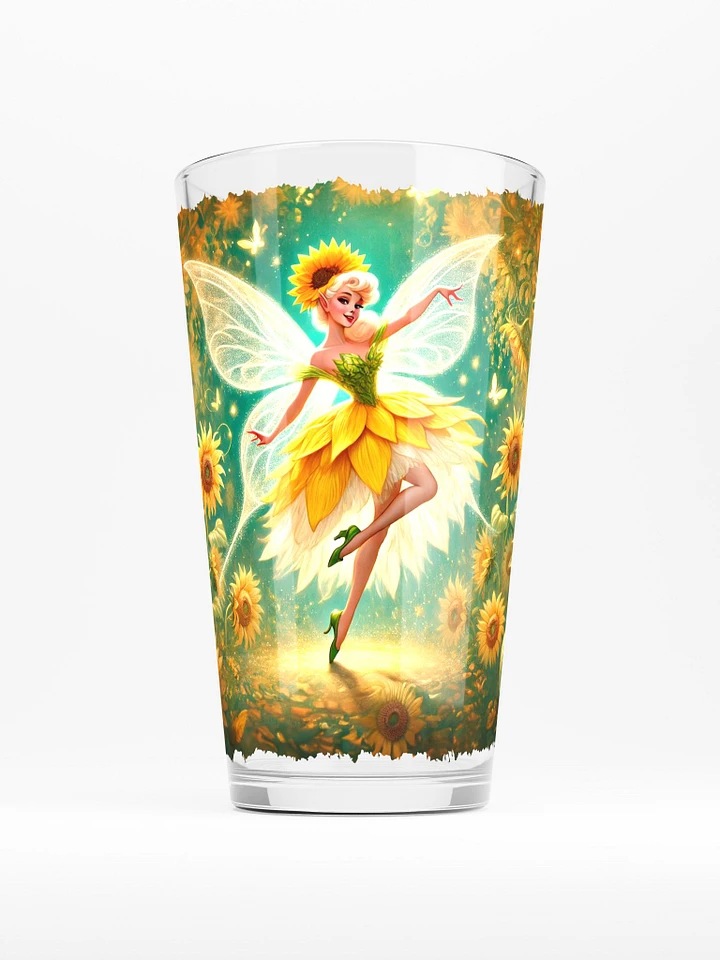 Sunflower Fairy Enchantment 16 oz Glass - Fairytale Glassware product image (1)