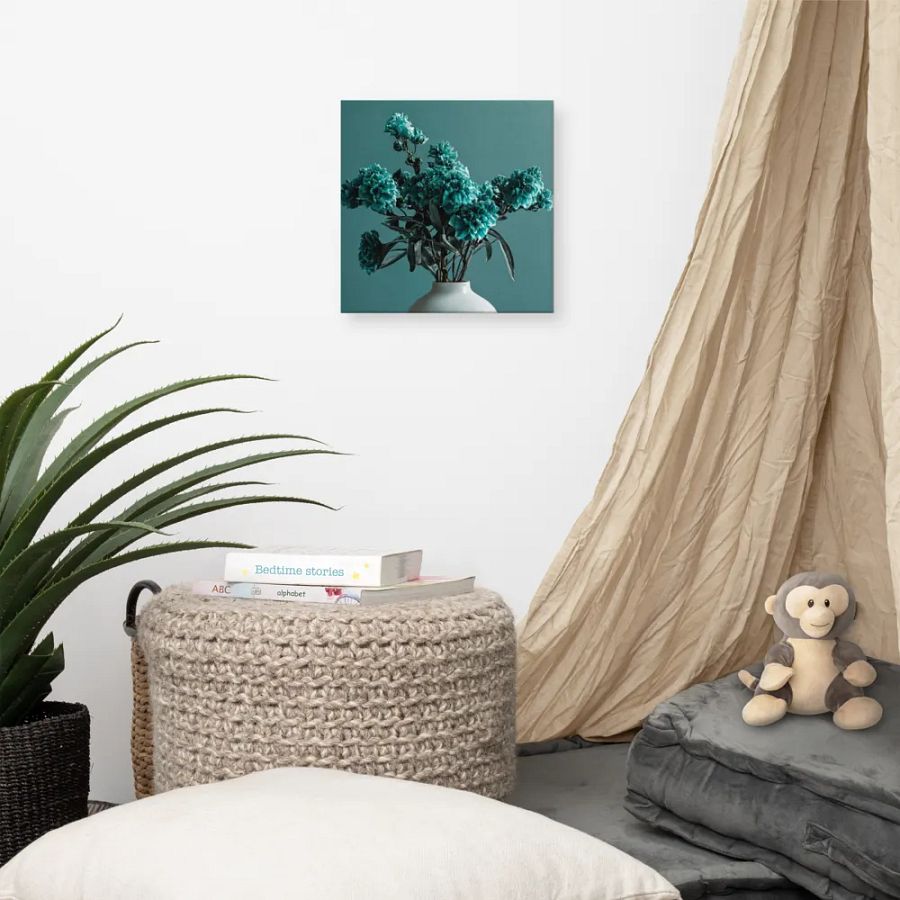Teal Flower Wall Art #576 product image (5)