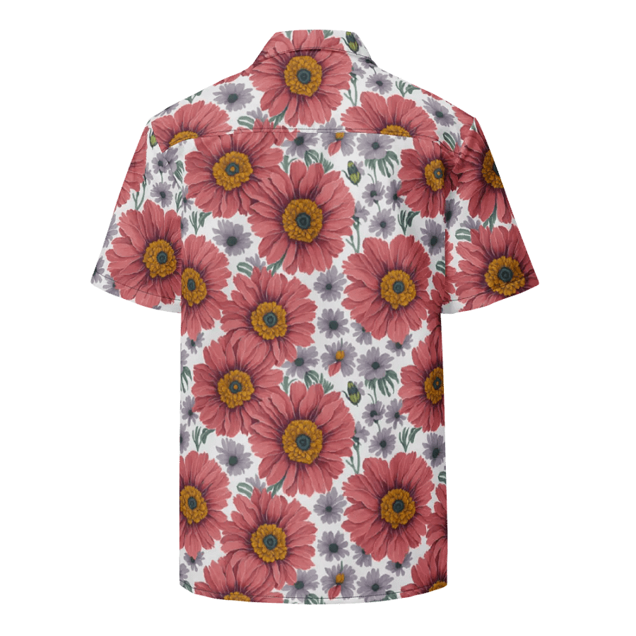 Floral Pattern Gerbera Flowers Hawaiian Shirt product image (2)