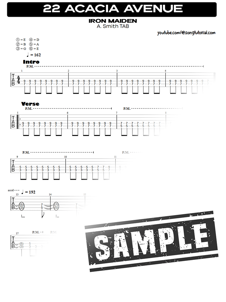 22 Acacia Avenue PDF TAB + Backing Track MP3 product image (2)