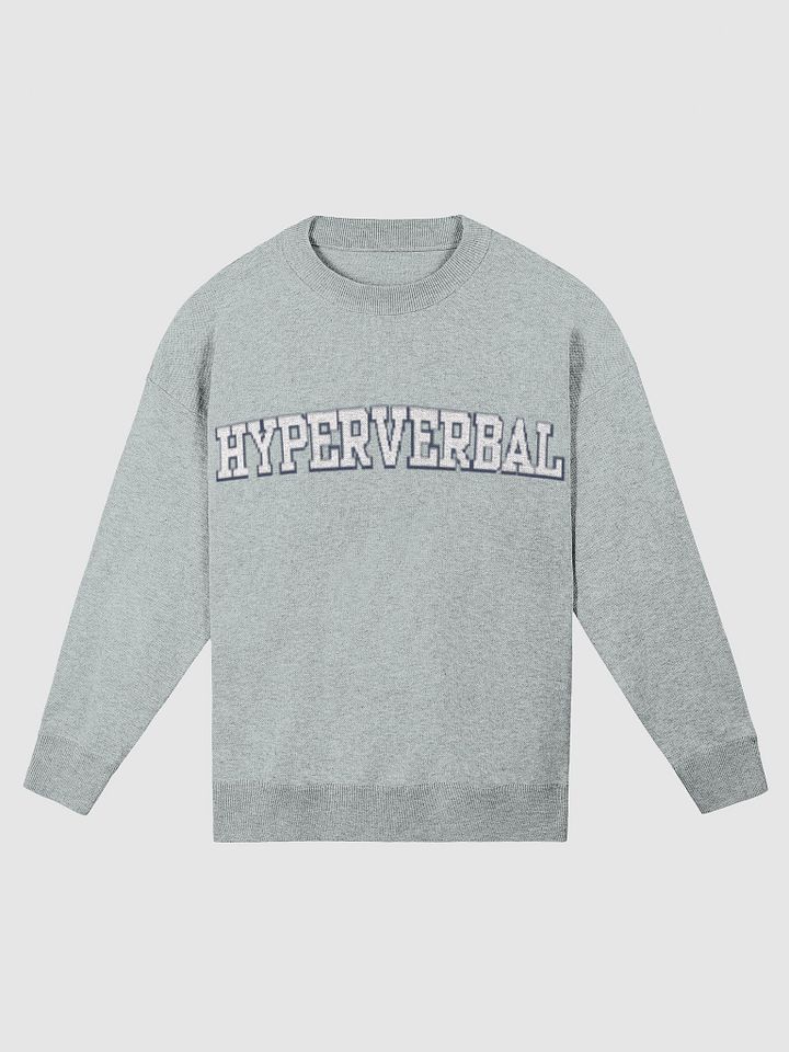 HYPERVERBAL (lg. design, light blue and navy) knitwear relaxed crewneck product image (1)