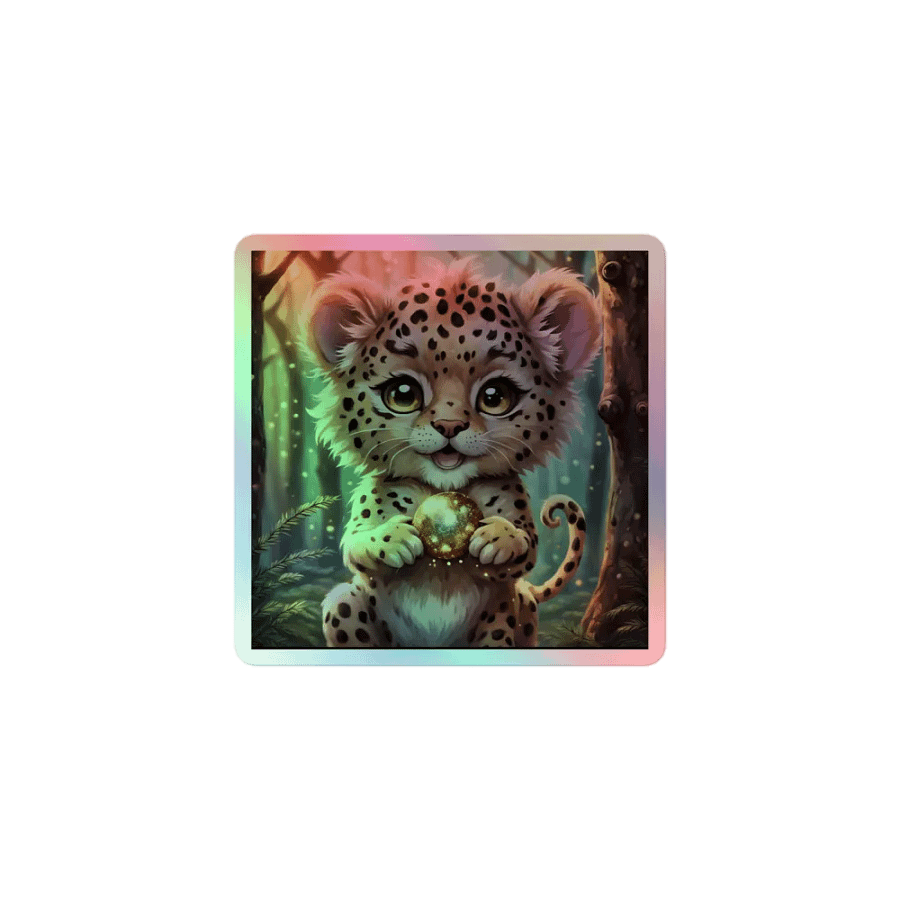 Enchanting Leopard Holographic Sticker Sheet product image (1)
