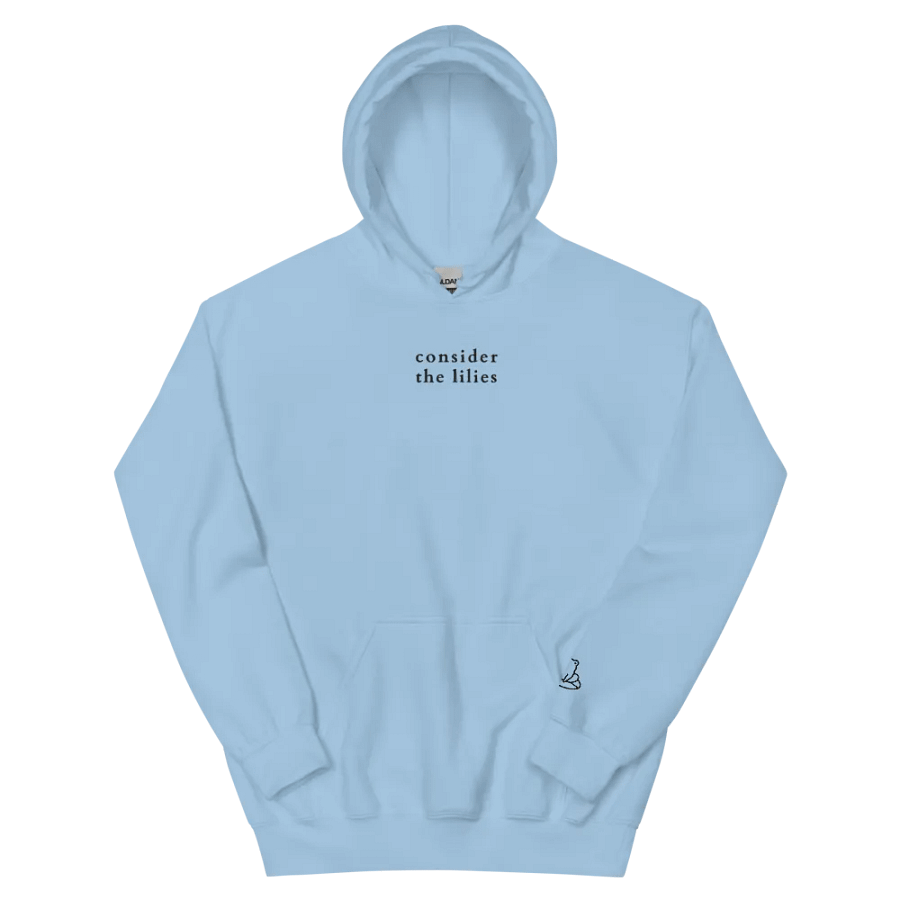 Consider the Lilies Black Embroidered Hoodie product image (3)