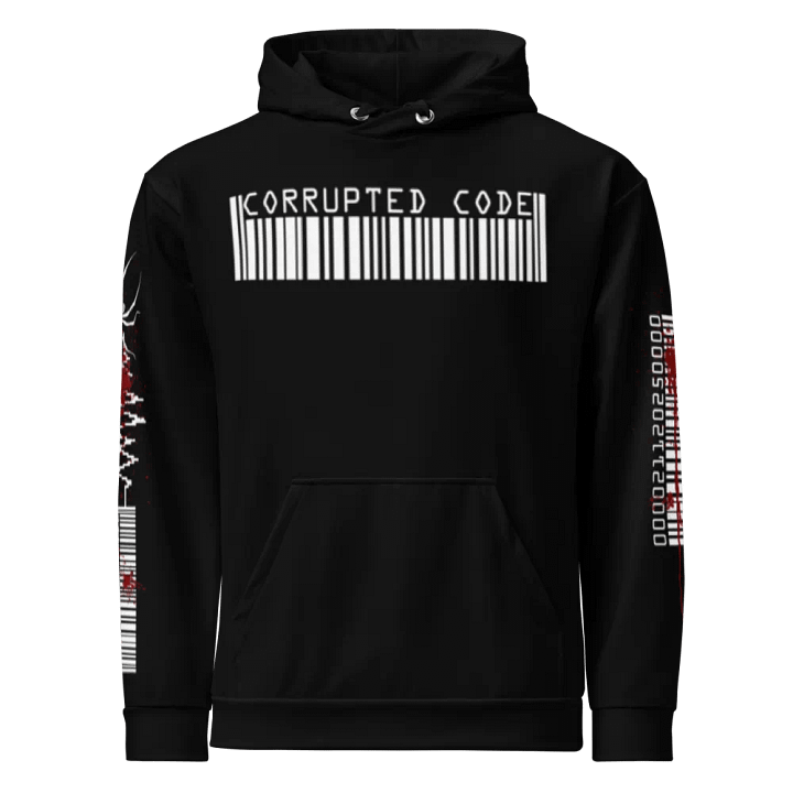 CORRUPTED CODE - DIGITAL GLITCH QUEEN UNISEX HOODIE - STATEMENT SWEATSHIRT product image (1)