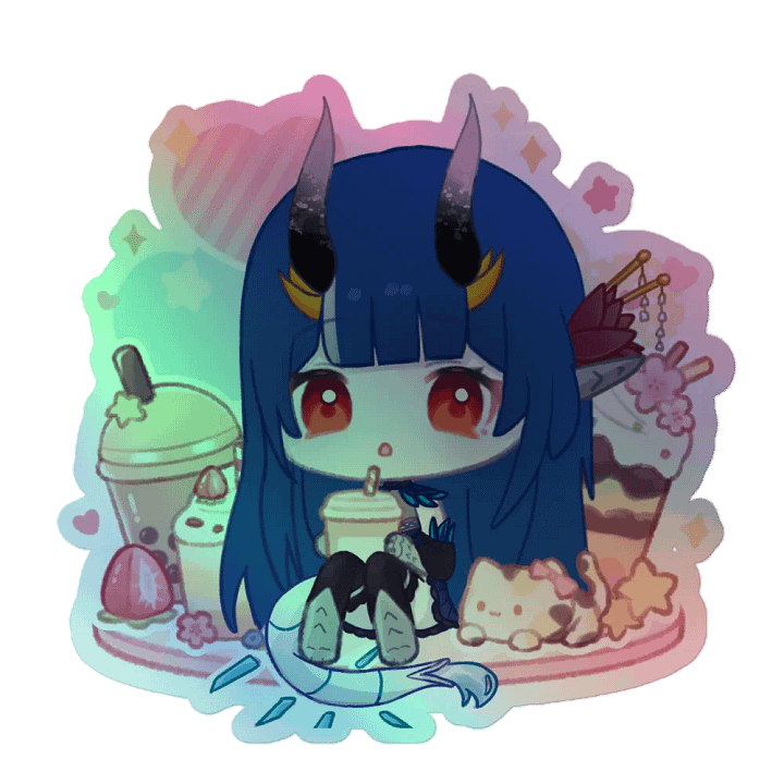 Valentines Boba Holo Sticker product image (1)