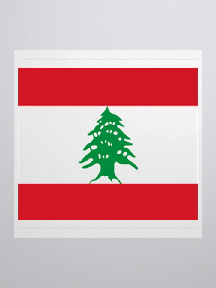 Lebanon Flag Sticker | Cedar Tree Design | Durable Vinyl | 3 Sizes product image (1)