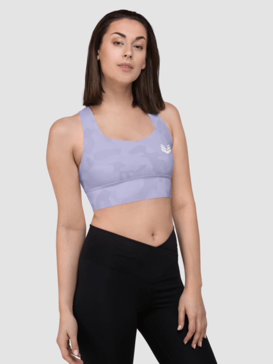 Longline Sports Bra - Violet Camo product image (4)
