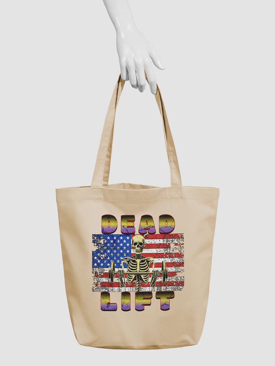 Dead Lift Weightlifting Skeleton American Tote Bag product image (6)
