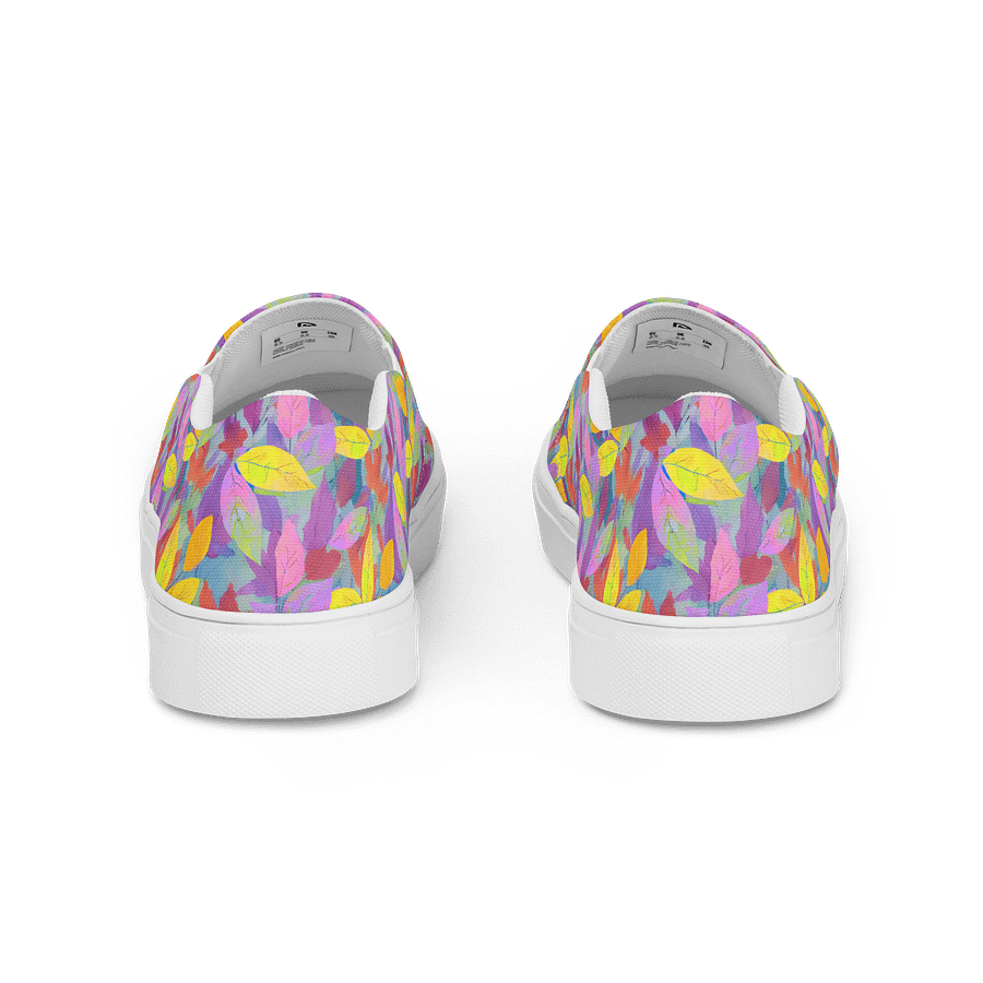Yellow Pink Leaves Canvas Shoes product image (4)