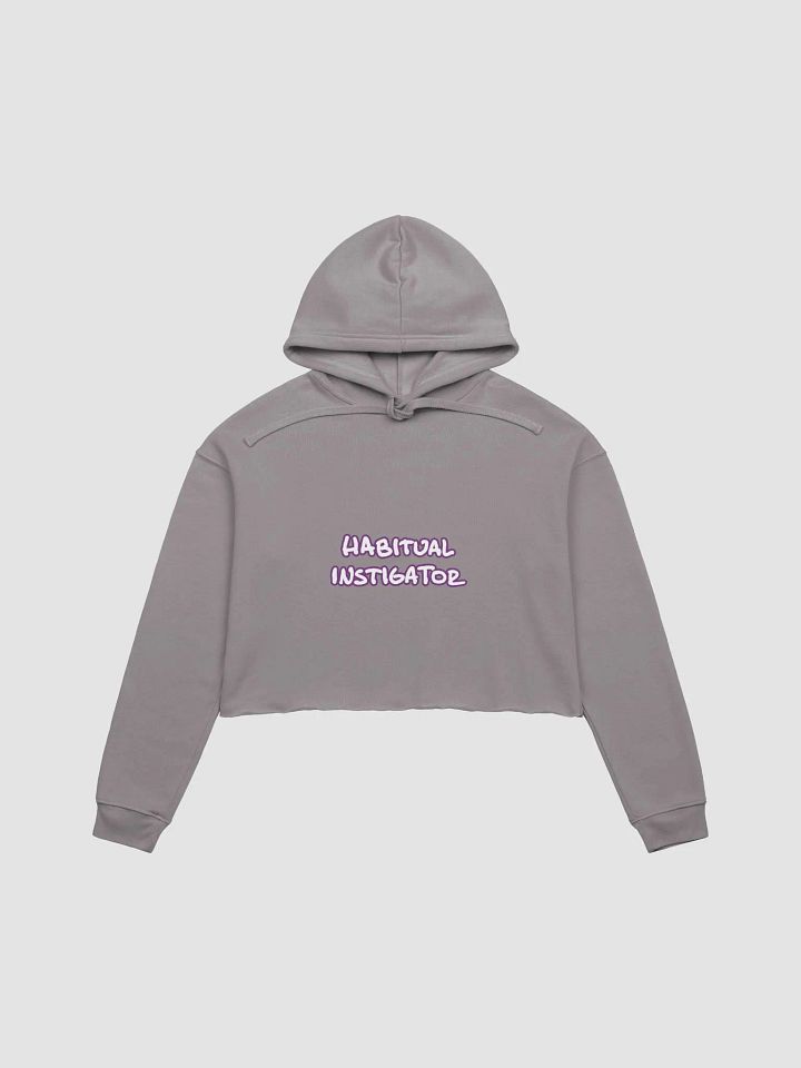 HABITUAL INSTIGATOR (lined design, #763D7D) fleece cropped hoodie product image (26)